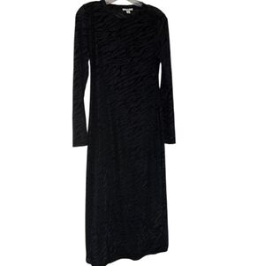 Bar III Black Dress Bodycon Maxi Long Sleeve Sze Medium
